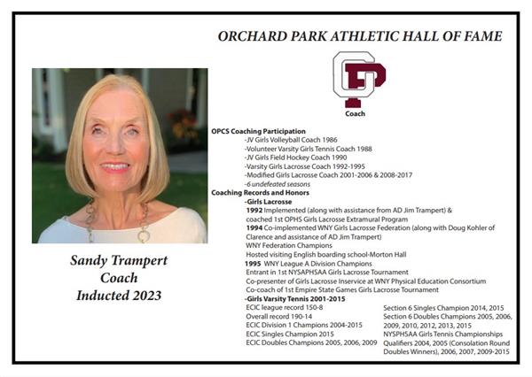 Sandy Trampert, inducted 2023